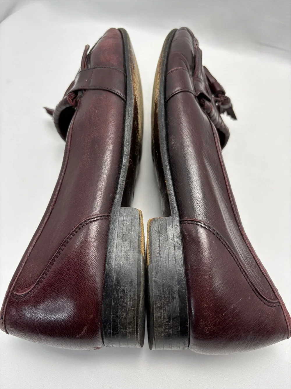 Bostonian Men's Sz9 Tassel Kiltie Loafers Wine Burgundy Vintage1980/Early90s#331